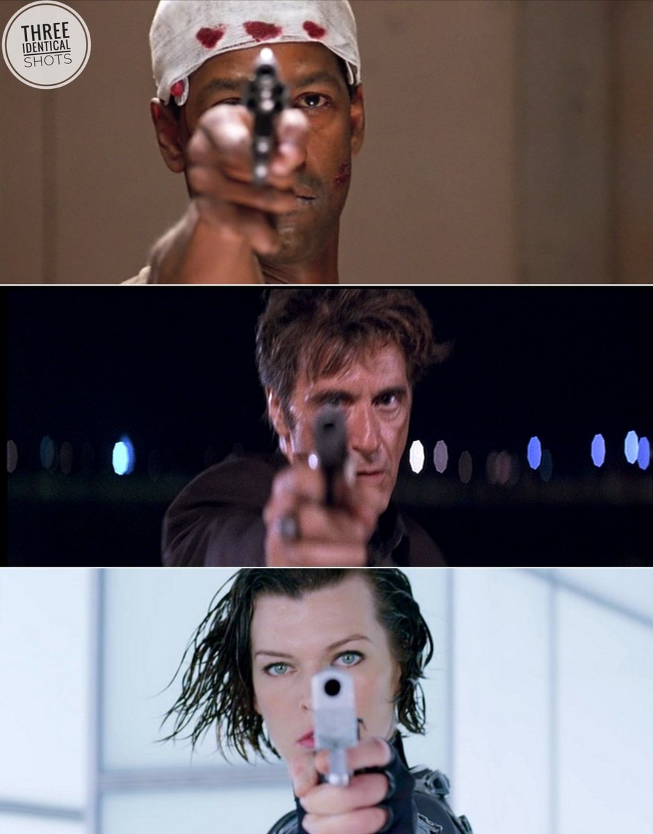 1- The Manchuria Candidate - Jonathan Demme, 2004
2- Heat - @michaelmann, 1995
3- #ResidentEvil: Retribution - Paul W. S. Anderson, 2012
.
. 
@MillaJovovich @ResidentEvil
#DenzelWashington #AlPacino #MillaJovovich