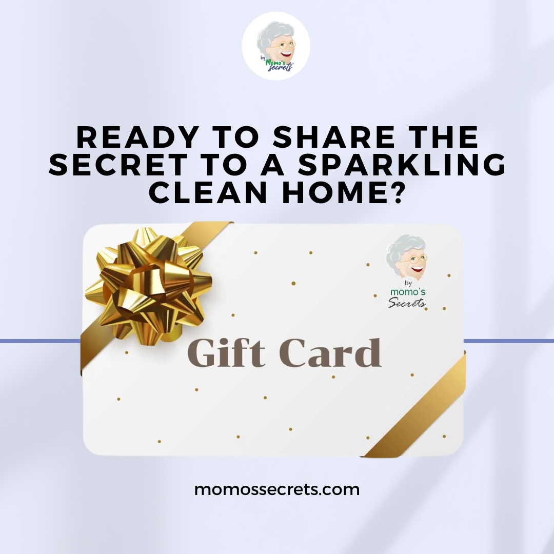 Gift your loved ones a Momo's Secrets gift card, allowing them to choose their favorite Simply Magic products for a healthier, happier home.

#GiftOfClean #EcoFriendlyGift #GreenCleaning #CleanLiving #HealthyHome