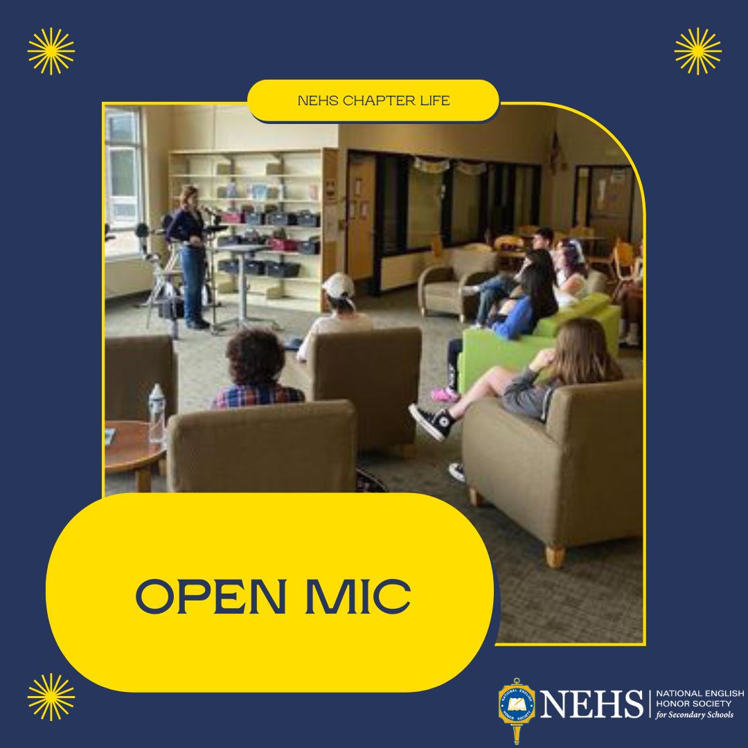Bear Creek High School’s NEHS worked with the poetry club to organize workshops leading up to open mic night. Share your NEHS photos with us to be showcased in our Chapter Life campaign! 📚✨ #NEHS4ss #EnglishHonor #ChapterLife #Bookish #MemberMonday #PoetryWorkshops #OpenMic