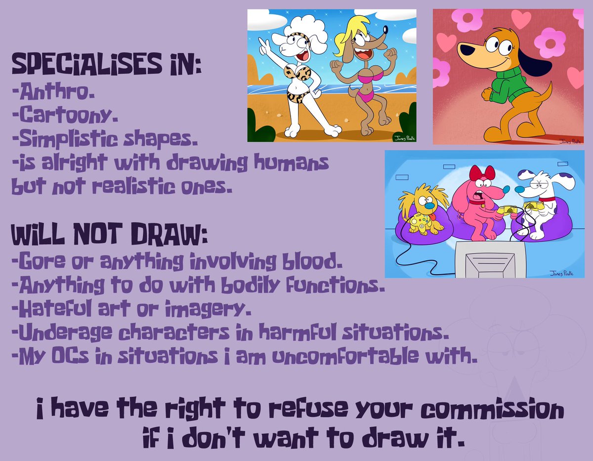 My updated commissions sheet! A big thank you to @miserysteaparty for helping me make this.