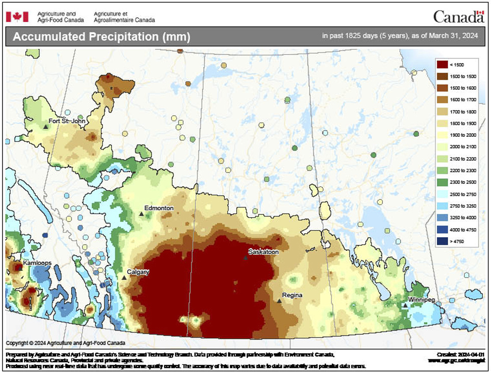 The slow slide into drought: The current Prairie moisture situation is the result of years of ongoing precipitation deficits. albertafarmexpress.ca/weather/the-sl…