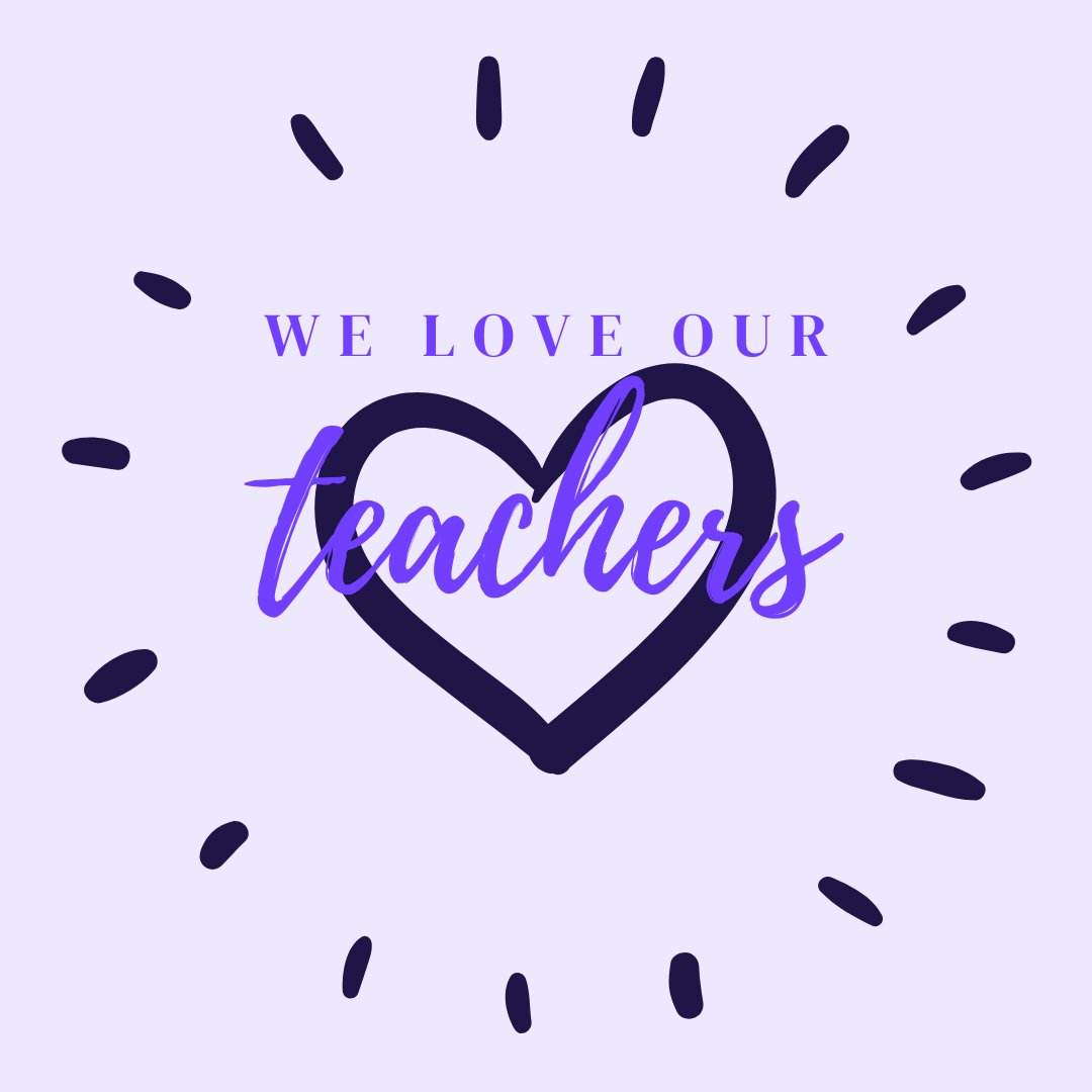 It's Teacher Appreciation Week! 💜 Comment the name of your favorite teacher (bonus points if you share your favorite memory) and you'll be entered to win a $100 amazon gift card! #teacherappreciationweek #thankyouteachers