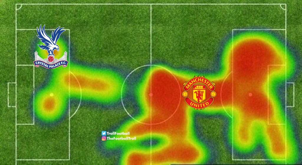 Crystal Palace vs Man United heatmap