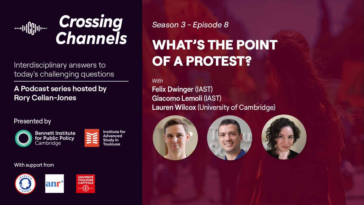 🎙️What's the point of a protest? In this month's podcast, @ruskin147 discusses with @LaurenBWilcox @giacomolem & @DwingerFelix why the world is protesting so much, how protesting has changed over time, & what impact protests have on policymaking. 🎧pod.fo/e/2390ec