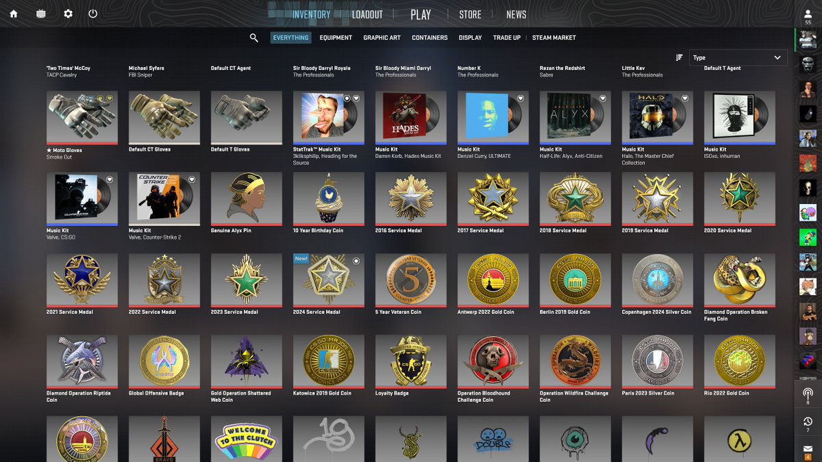8 years of @CounterStrike Service Medals and so many more to come