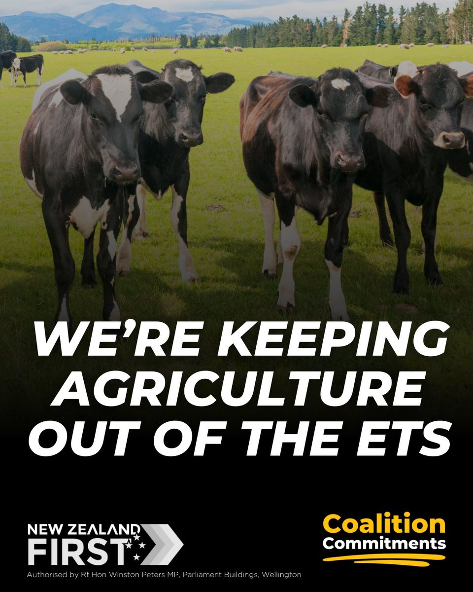 Farmers keep our economy afloat; they deserve a fair go. That’s why we’re keeping agriculture out of the Emissions Trading Scheme to avoid unnecessary burdens on rural New Zealand.