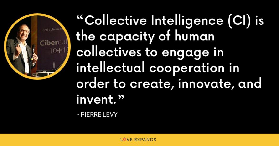 Collective intelligence is the intelligence of a group of people. It's a result of the collaboration, competition, and collective efforts of many individuals. It can appear in consensus decision making and is often used in mass peer review and crowdsourcing applications.