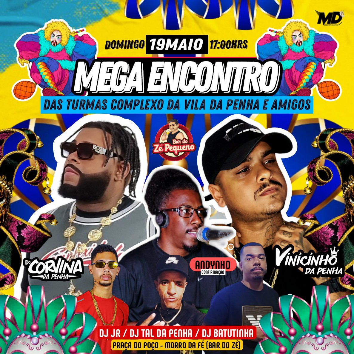 Dia 19/05 o pau quebra 🥳🥳

Todas as turmas convidadas 🫡🎭🥁