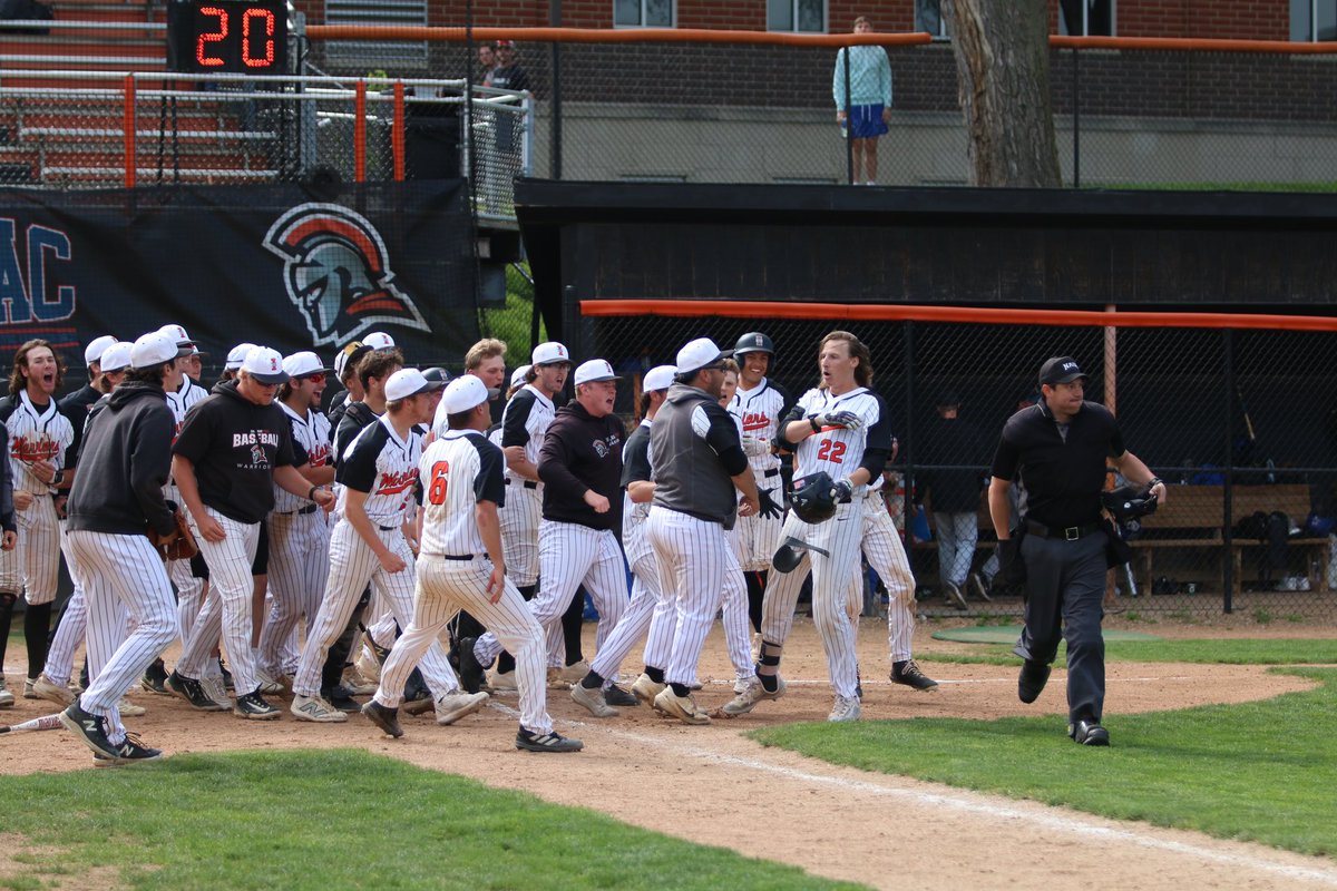 Brice Stultz walks off game one for the Warriors with a solo shot to right field in the bottom of the 11th inning! @INTechBaseball is now just one win away from the WHAC Tournament Title! #GoWarriors #WinIT