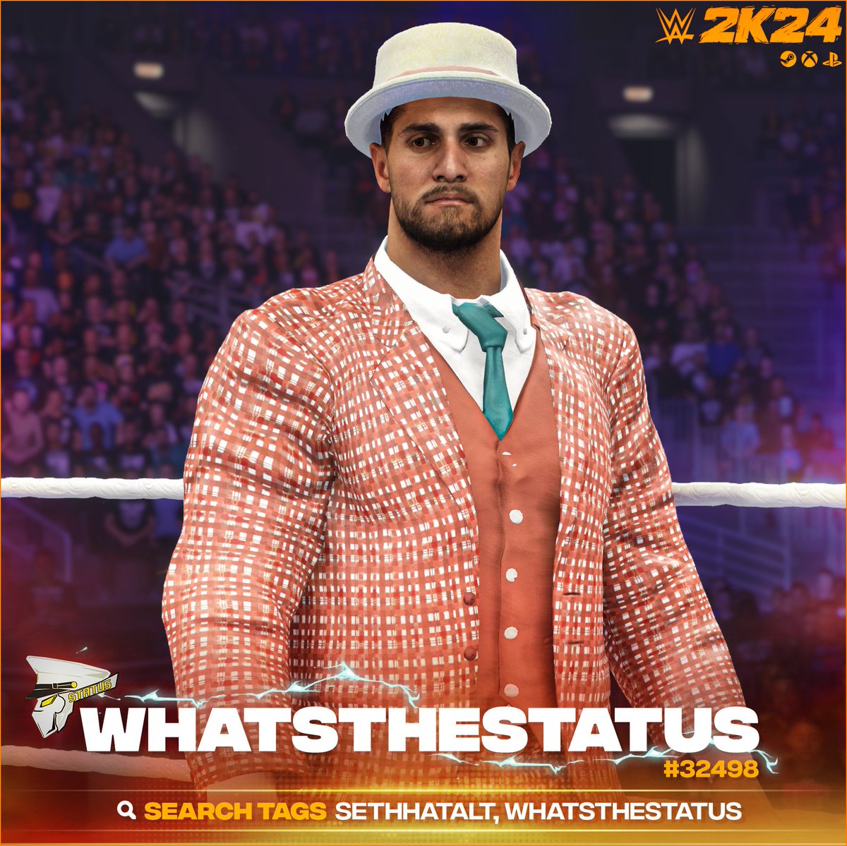 NEW! #WWE2K24 Upload To Community Creations! ★ SETH ROLLINS '24 (SUIT) - Ingame Model Edit ★ Search Tag → SETHHATALT or WhatsTheStatus ★ Support Me → linktr.ee/WhatsTheStatus ★ INCLUDES ● Custom Portrait ● Removed Beard ● Commentary (Seth Rollins) ● Ring Announcer…