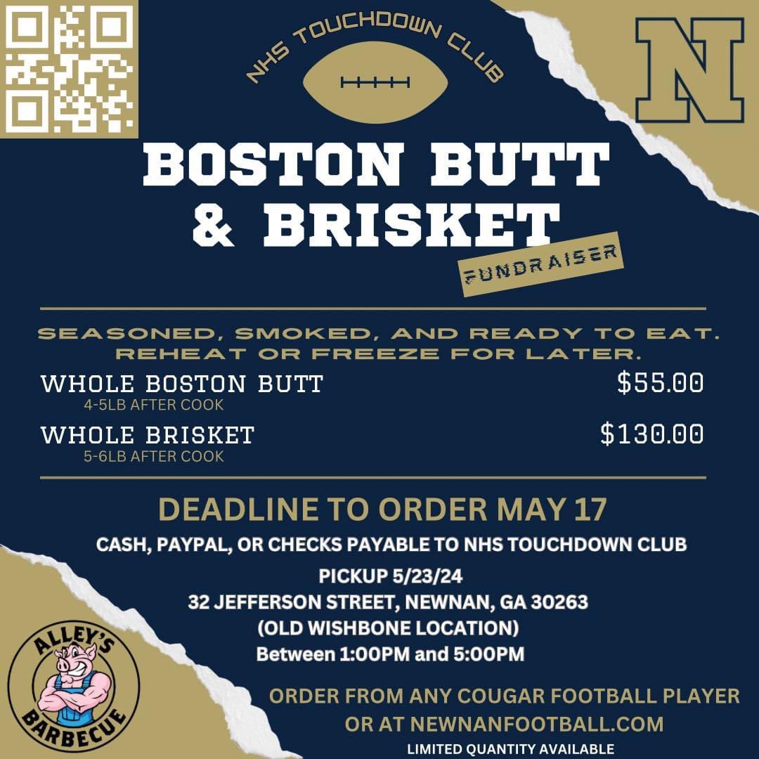 We've asked each player to try to sell TWO items to raise money for the 2024 Football Season! Visit newnanfootball.com to order yours today! There's a place to type a players name on the order form so we will know who to give the credit to! Please share to help spread the…