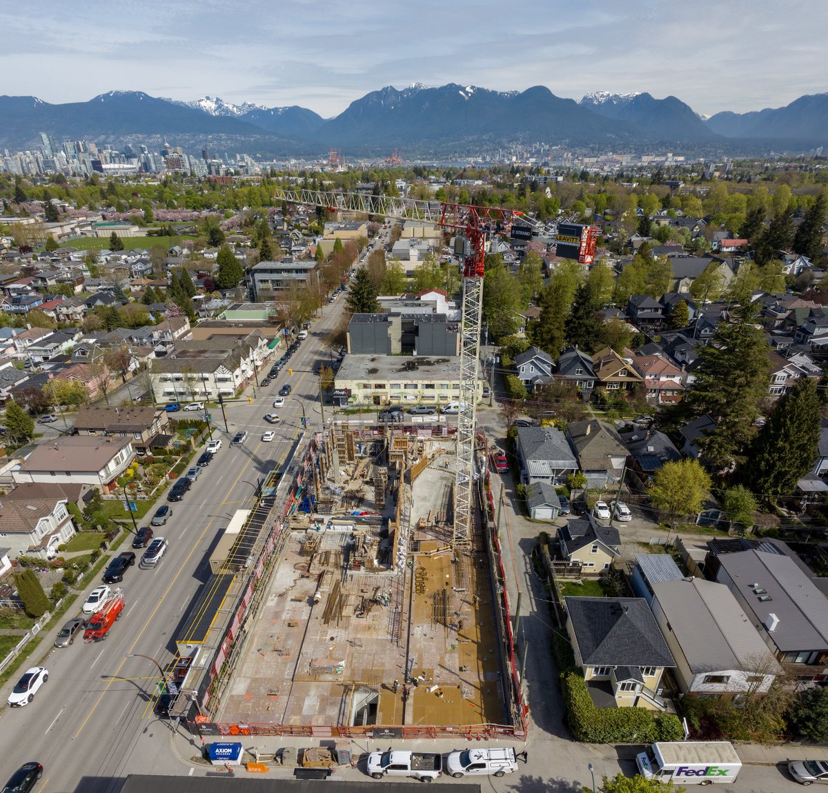 Stranddev's tweet photo. Construction on our highly anticipated rental community, Arlo,  is progressing quickly, with the structure now reaching street level.
 
Coming soon to the #Fraserhood, learn more about Arlo today: https://t.co/250VYvWsAw https://t.co/5cQNIg8JzN