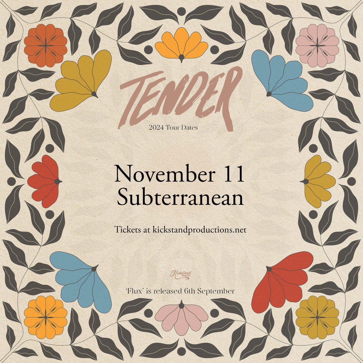 🍂JUST ANNOUNCED🍂 TENDER (@tenderofficial) Monday, November 11 | 17+ *On sale Fri, May 10 @ 10AM Tickets @ subt.net