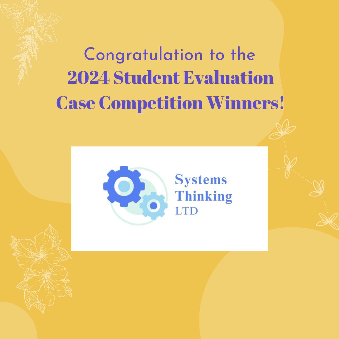 CES Student Case Competition (@ces_casecomp) on Twitter photo Et la grande gagnante est Systems Thinking Ltd! Nos sincères félicitations à Audrey Warner, Ann Yang, Catalina Ionescu, Ouni Liao, and Rachel DaSilva, et leur entraîner de <a href="/UBC/">University of British Columbia</a>
#EvalC2024 Et la grande gagnante est Systems Thinking Ltd! Nos sincères félicitations à Audrey Warner, Ann Yang, Catalina Ionescu, Ouni Liao, and Rachel DaSilva, et leur entraîner de <a href="/UBC/">University of British Columbia</a>
#EvalC2024