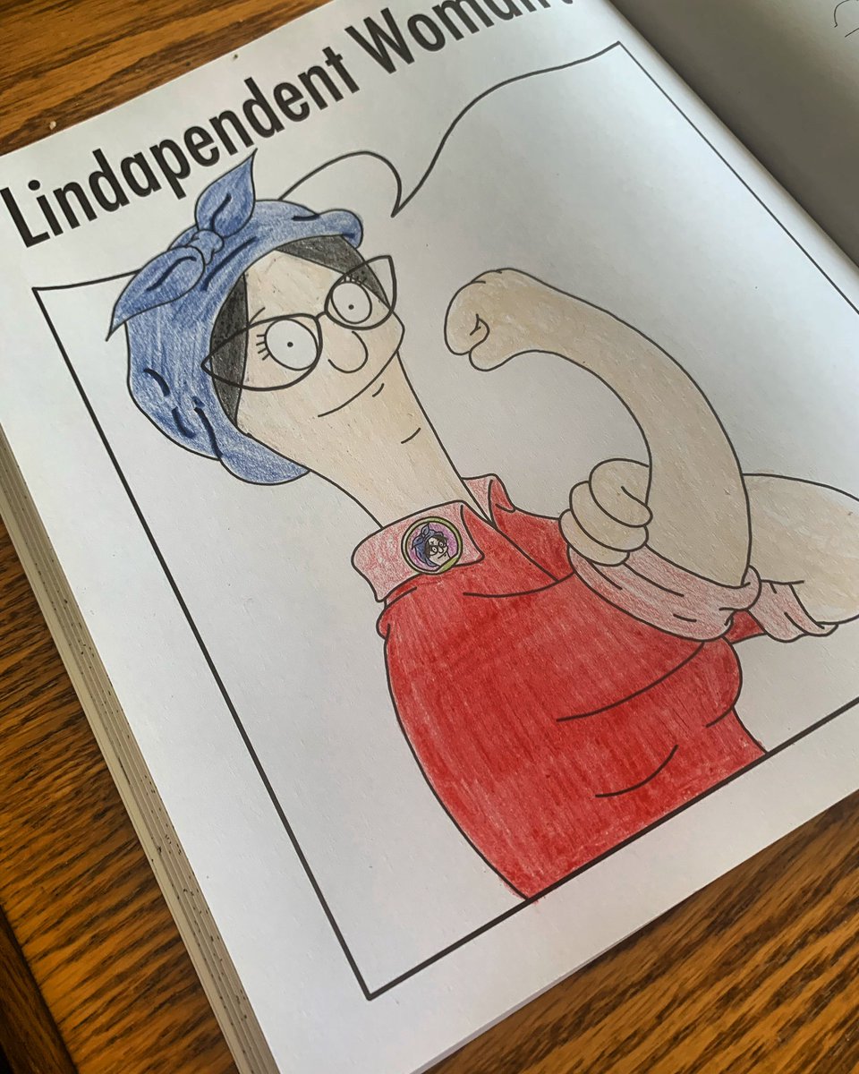 LLR_Theresa1's tweet image. When your child is having a #nonapping kind of day, we bust out with the coloring books 🍔🍔🍔 #bobsburgers #lindabelcher #tinaismyspiritanimal