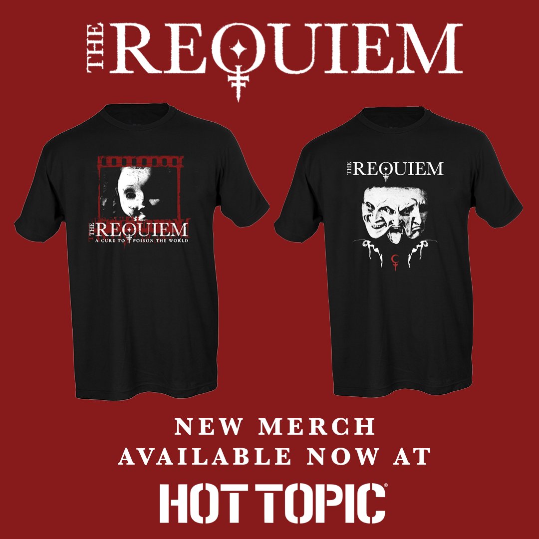 New @therequiemband merch is available at @HotTopic ❤️🖤 found.ee/req_hottopic