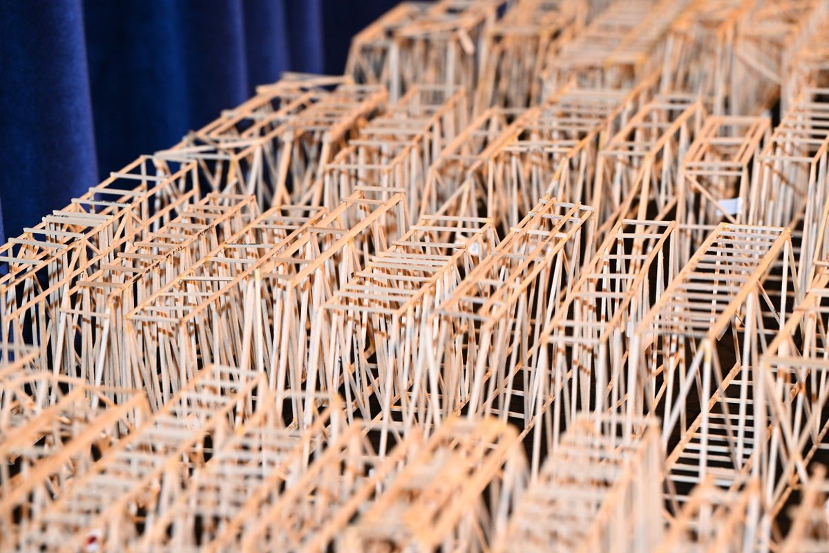 Our annual Bridge Building Competition shows students what it’s like to be an engineer. 🌉 They design basswood structures that are put to the test under a crushing machine. It slowly adds more weight until the bridges break or bend more than one inch. #BrookhavenSciEd #STEMed