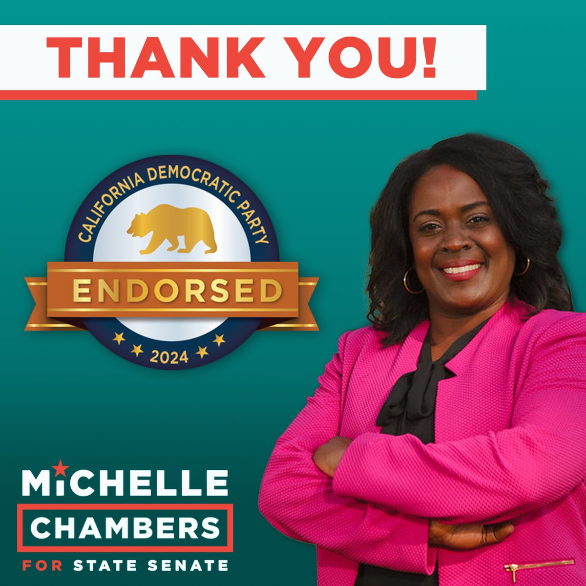I am deeply honored to have earned the California Democratic Party's endorsement.

An enormous thank you to the delegates and grassroots leaders who supported our campaign. As our next Senator, I will be a tireless champion for our shared values as Democrats.