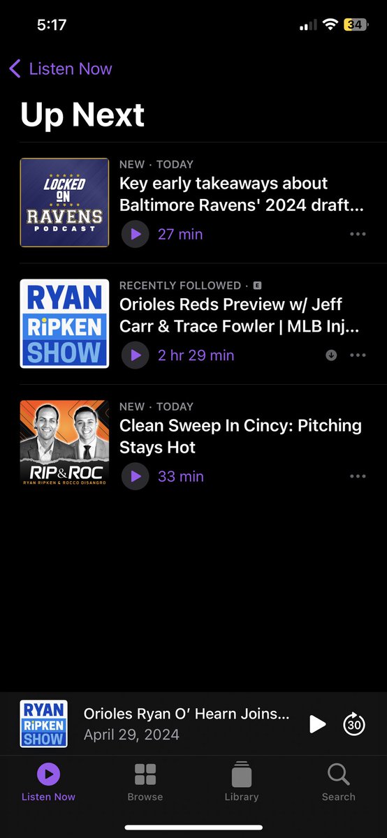 Day off for the O’s means playing catch-up on my podcasts 🤪