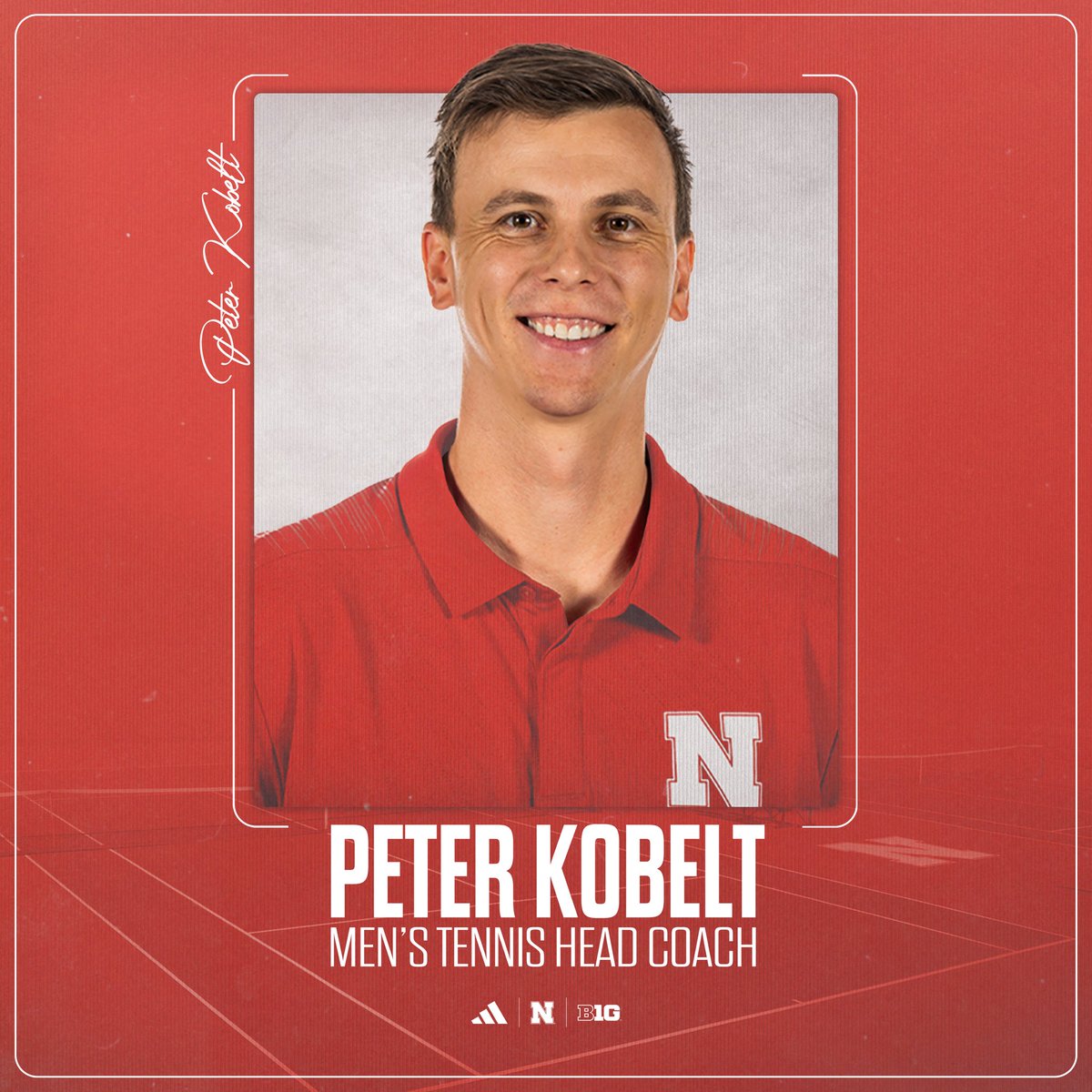 Just the beginning. Peter Kobelt has officially been named the 12th Head Coach of the Nebraska Men’s Tennis program. 🗞️: go.unl.edu/smgp