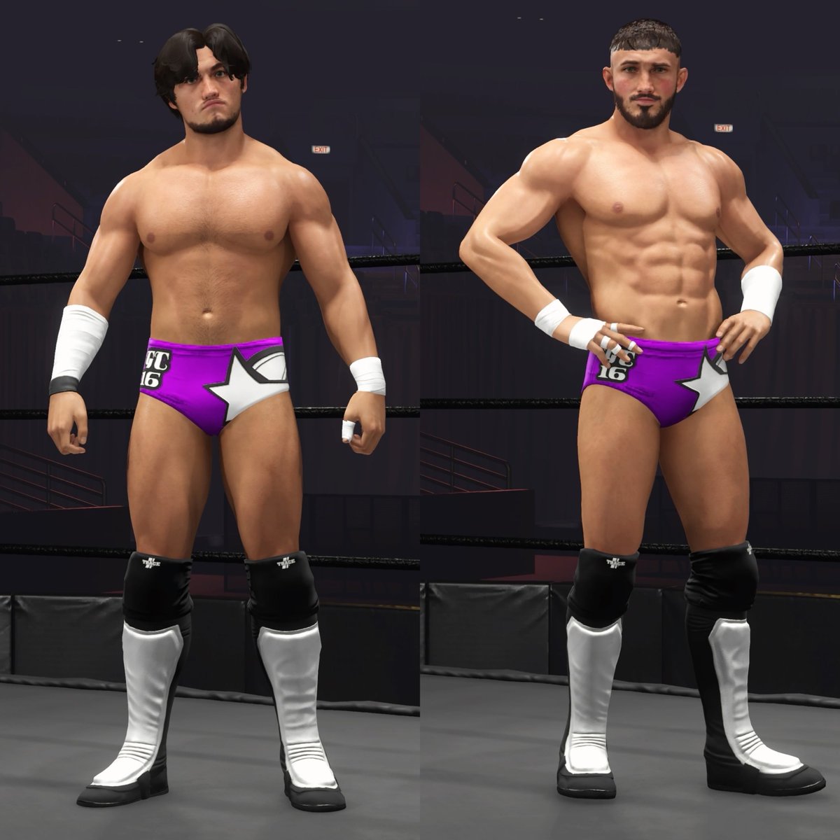 ⚫️🟣 GC16 🟣⚫️ 

Brand new original tag team made up of two AWF Rookies Callum Carter and Zack Tucker! Highflying fast paced action from these up and comers! 💨 

Now Up on CC!

Tags: A2J / AWF

#AWF #CAWs #Cawcommunity #WWE2K24 #WWE #Caw #originalcaw #A2J