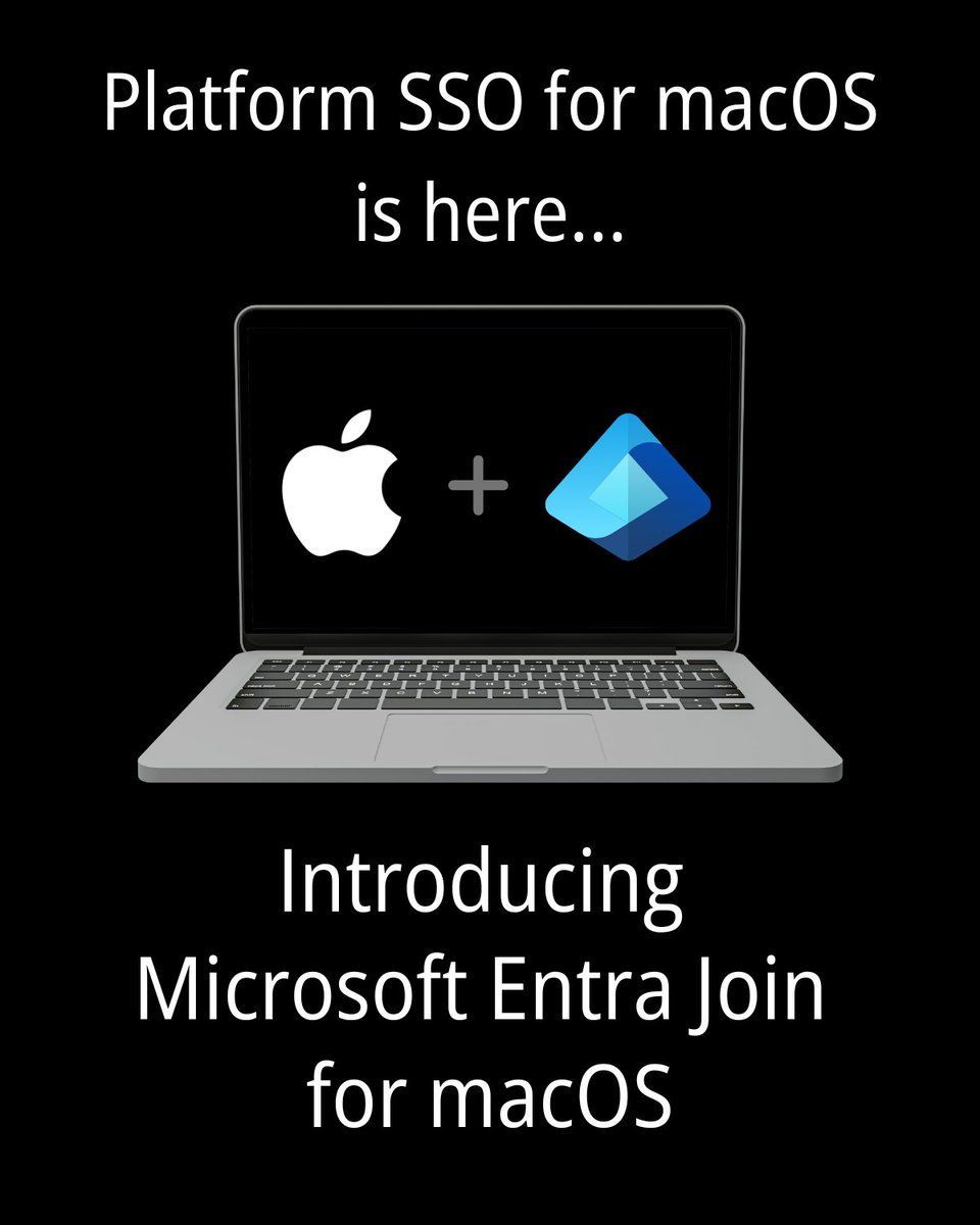 💥 BOOM! We just can't stop with all the Entra announcements 😂 Platform SSO for macOS is here!!!! 👏 🎉🥳🙌🍾 With Microsoft Entra Join for macOS you can now use Touch ID to unlock your device and be signed into Entra ID under the hood using a device-bound key. 🧵👇