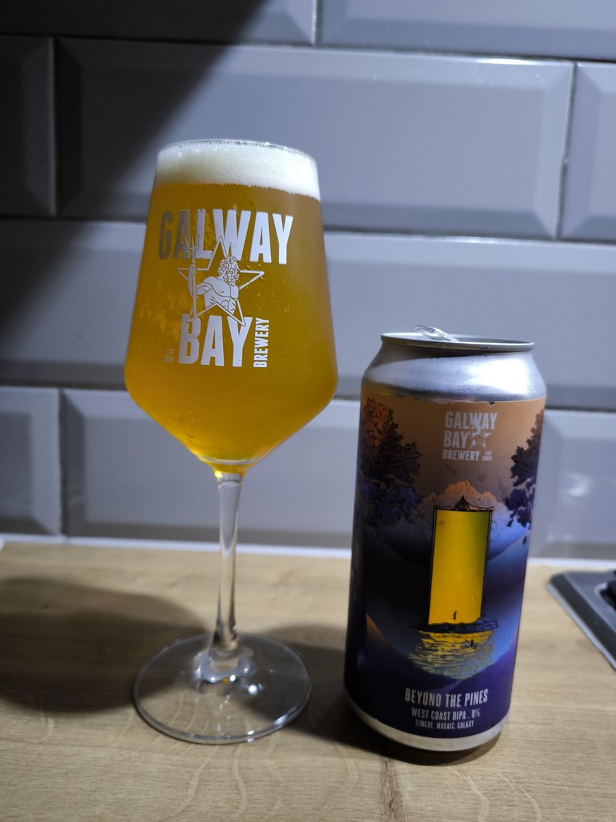 Next up is @galwaybeer Beyond The Pines West Coast DIPA #BankHolidayMonday 🍻🍻