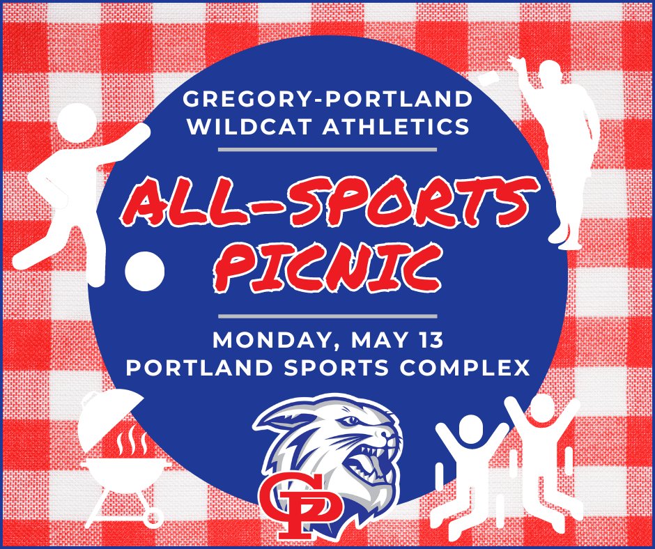 📌 The 2024 All-Sports Picnic will be held on Monday, May 13th, at the Portland Sports Complez from 4:00 - 6:30 PM. Come join a celebration of our athletes, coaches, and all the success of Wildcat Athletics this year‼ ⚾🏀📣🎽⛳🏋️‍♂️🥎🎾👟🏐⚽🏈 #goCatsgo 🔴⚪🔵