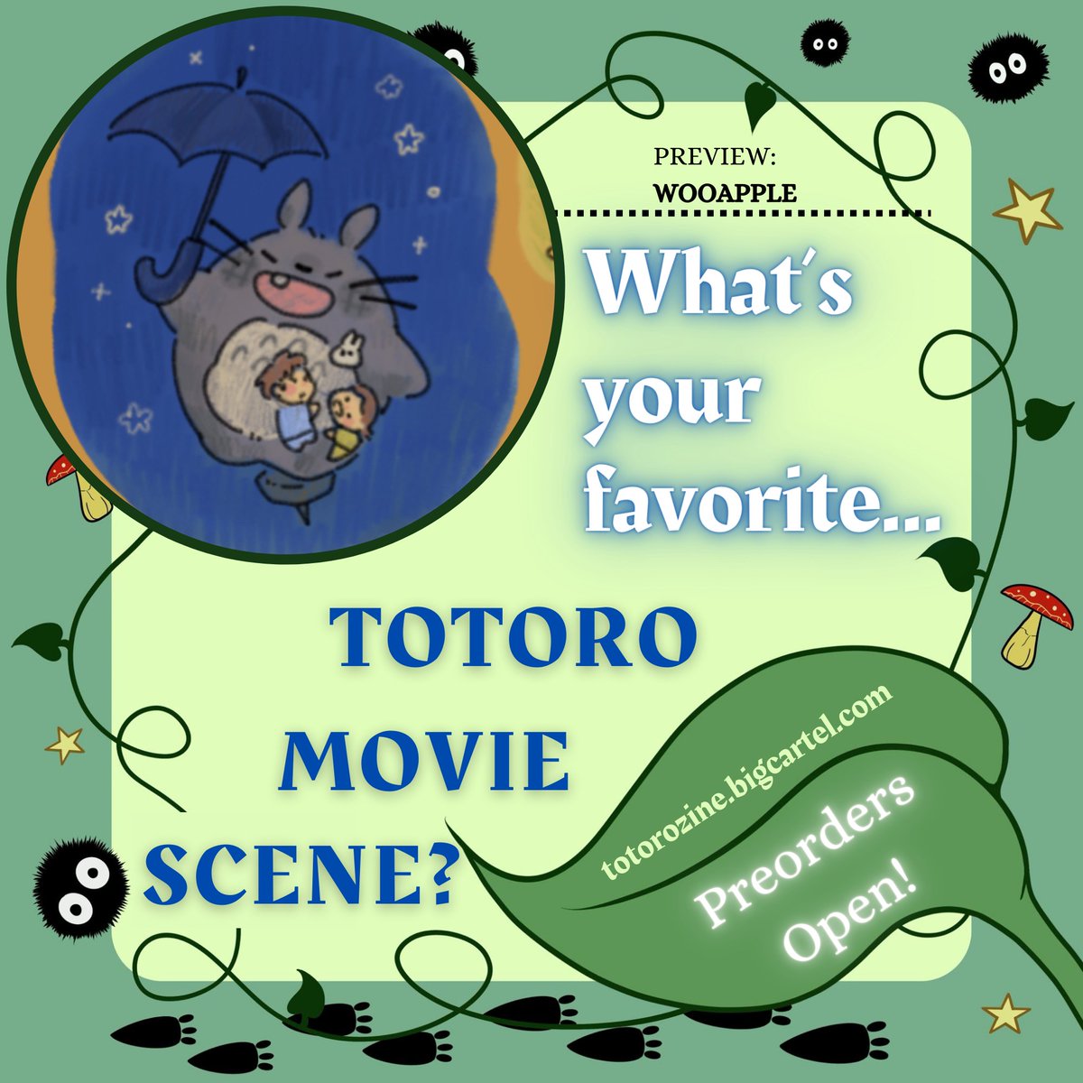 (RTs 💚)

It's Totoro Question Time! Let us know in the replies...

What's your favourite Totoro movie scene? 👀💙

#Totoro #MyNeighborTotoro #StudioGhibli