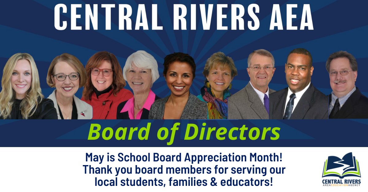 May is #SchoolBoardAppreciationMonth! We appreciate the volunteer efforts of all the school boards in our service area, especially our #CRAEA board. These individuals collectively represent a clear, ethical & dedicated mission for the students, families & educators we serve! 👏