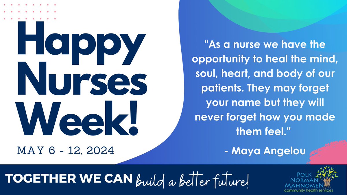🎉 Happy Nurses Week to all the incredible nurses out there! 🩺 Your dedication, compassion, and tireless commitment to care make a difference, every single day. #TogetherWeCan #NationalNursesWeek #community #nurses #NursesWeek #ThankYouNurses
