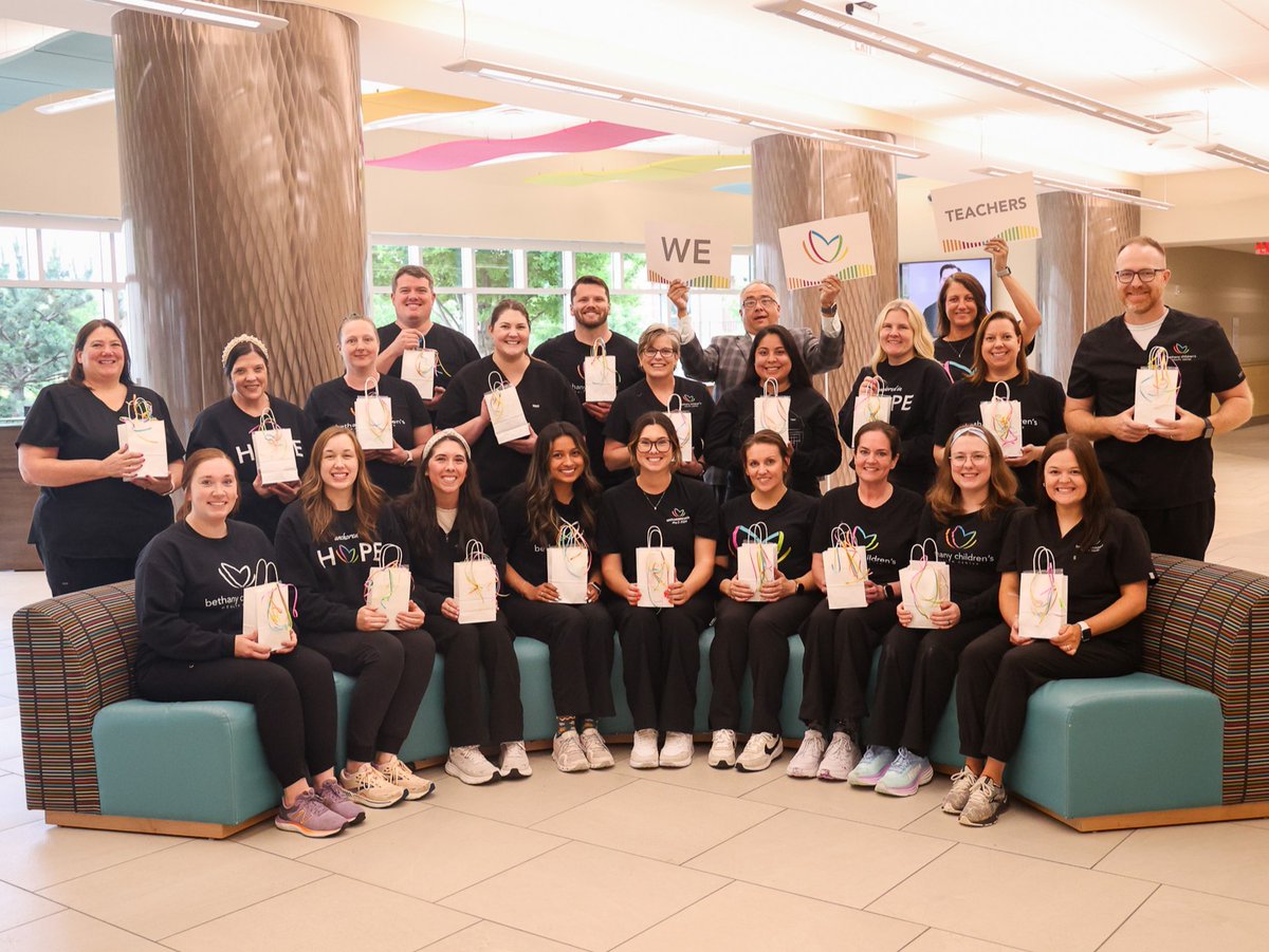 Celebrating #TeacherAppreciationWeek w/ our special education teachers + teacher assistants! Thank you for bridging the gap between hospital and school, ensuring a successful transition back to the classroom after discharge! 📚 #Education #Teachers #BethanyChildrens
