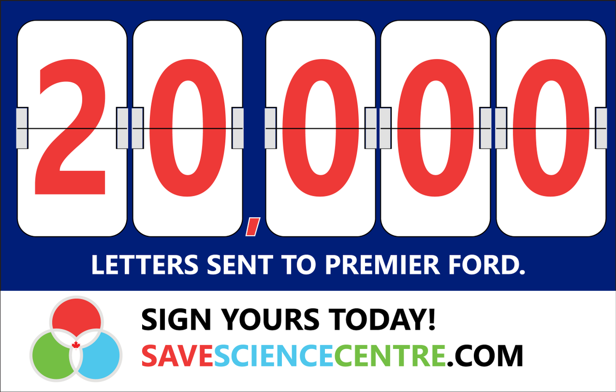 Sign the Letter: SaveScienceCentre.com 20,000 #Ontarians stand united: Repair, Renew, Reinvest in the Ontario Science Centre. Keep it Exactly Where it is in #Toronto's Don Valley. #topoli #onpoli #onted #cdnpoli