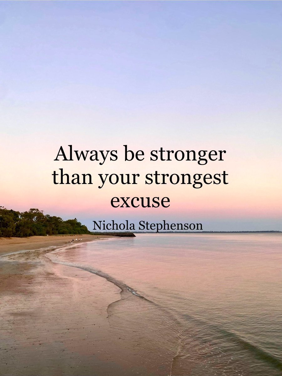 Always be stronger than your strongest excuse! 

#positive #mentalhealth #mindset #joytrain #successtrain #ThinkBIGSundayWithMarsha #thrivetogether