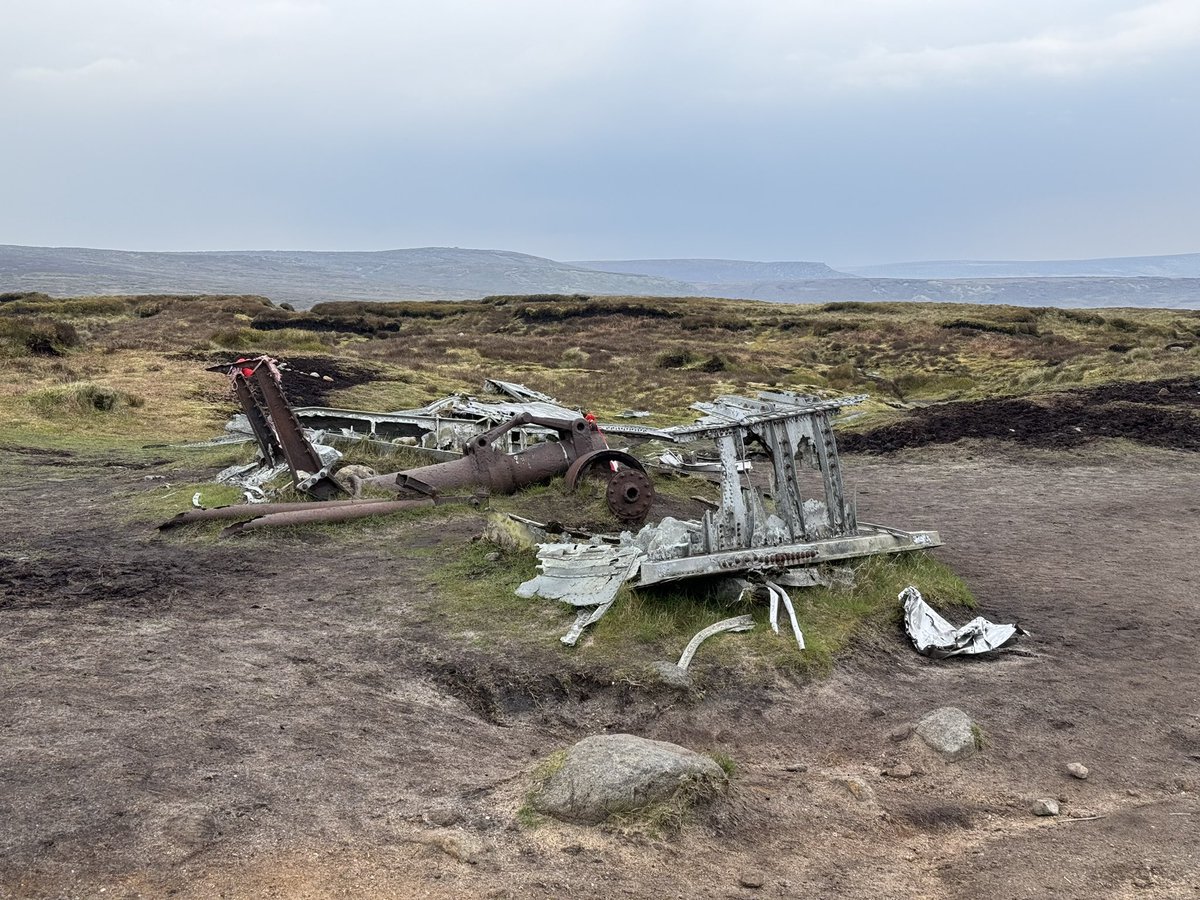 soderbyshire's tweet image. The remarkable B29 Superfortress crash site, near Glossop, where a US air force plane crashed in November 1948 during a routine domestic flight between bases within the UK. The site remains a place of memorial as the location where several airmen lost their lives.