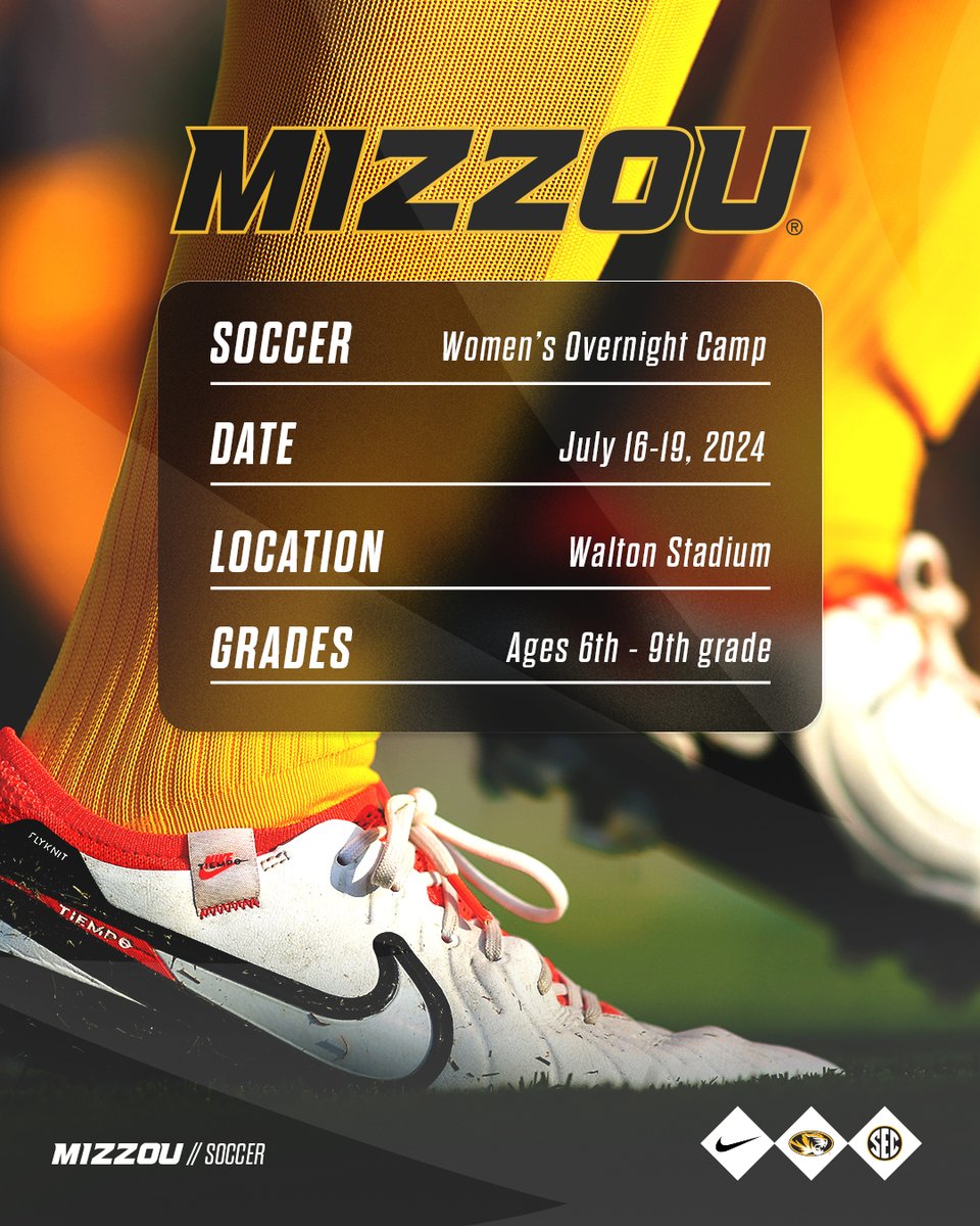 Overnight camp 🌙 🔗 » mutigers.com/soccamp