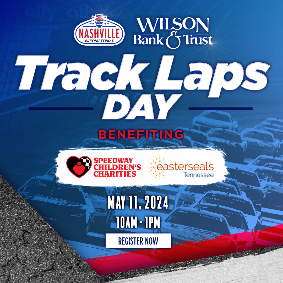 Our annual Wilson Bank & Trust Track Laps event is happening this weekend! Don't miss out on your chance to drive your own car on the track! 🚗 🎟: bit.ly/3xwSG8I @SCCNational | @eastersealshq | @Wilson_Bank
