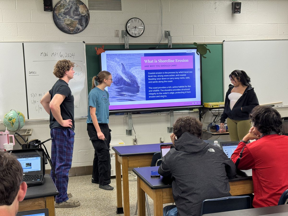 A few of my Oceanography students proposed an informative and persuasive mock pitch to the City of Virginia Beach to fund and protect their Oceanfront business from shoreline erosion.  Awesome work! 
#ebaproud
#chiefkhspride