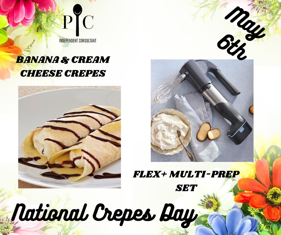 Happy National Crepes Day!

Check out this great recipe: pamperedchef.com/recipe/Dessert…

🛒: pamperedchef.com/party/mhp01202…

#pamperedchef #sahm #momlife #cookathome #eatathome #pamperedkitchen #pamperedlife #daretocook #dare2cook #crepes #exclusiverecipes #recipes #breakfast #mothersday
