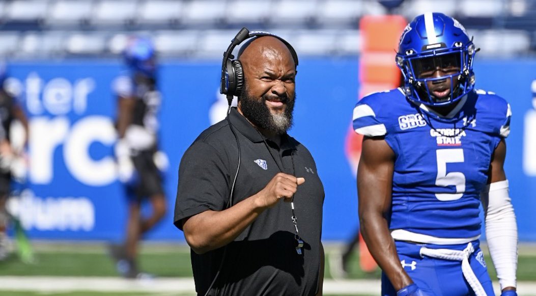 Head Coach Dell McGee and his staff already making seismic waves on the recruiting trail for the Class of 2025 as the class is ranked 71st in the nation and 1st in the Sun Belt per @247Sports. #GSUFootball #NewAtlanta