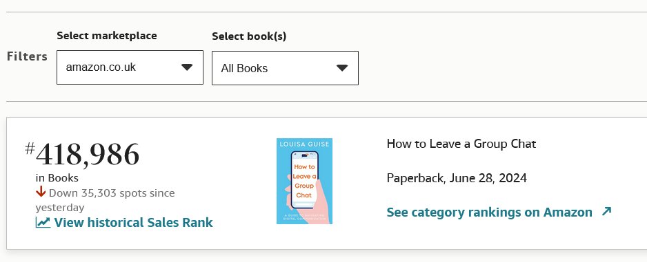 Woop - How to Leave a Group Chat is currently ranking 418,986 out of 32.8million on Amazon! And I'm not being published for another two months!
Follow my amazon #author bio (link in comments)!
#howtoleaveagroupchat #newauthor #newwriter #bookaboutsocialmedia