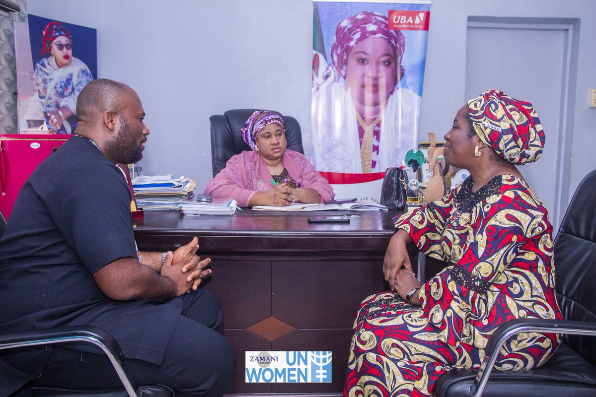 Zamani Foundation in collaboration with UNWOMEN paid a courtesy visit to the Hon commissioner Human Services today @unwomenNG