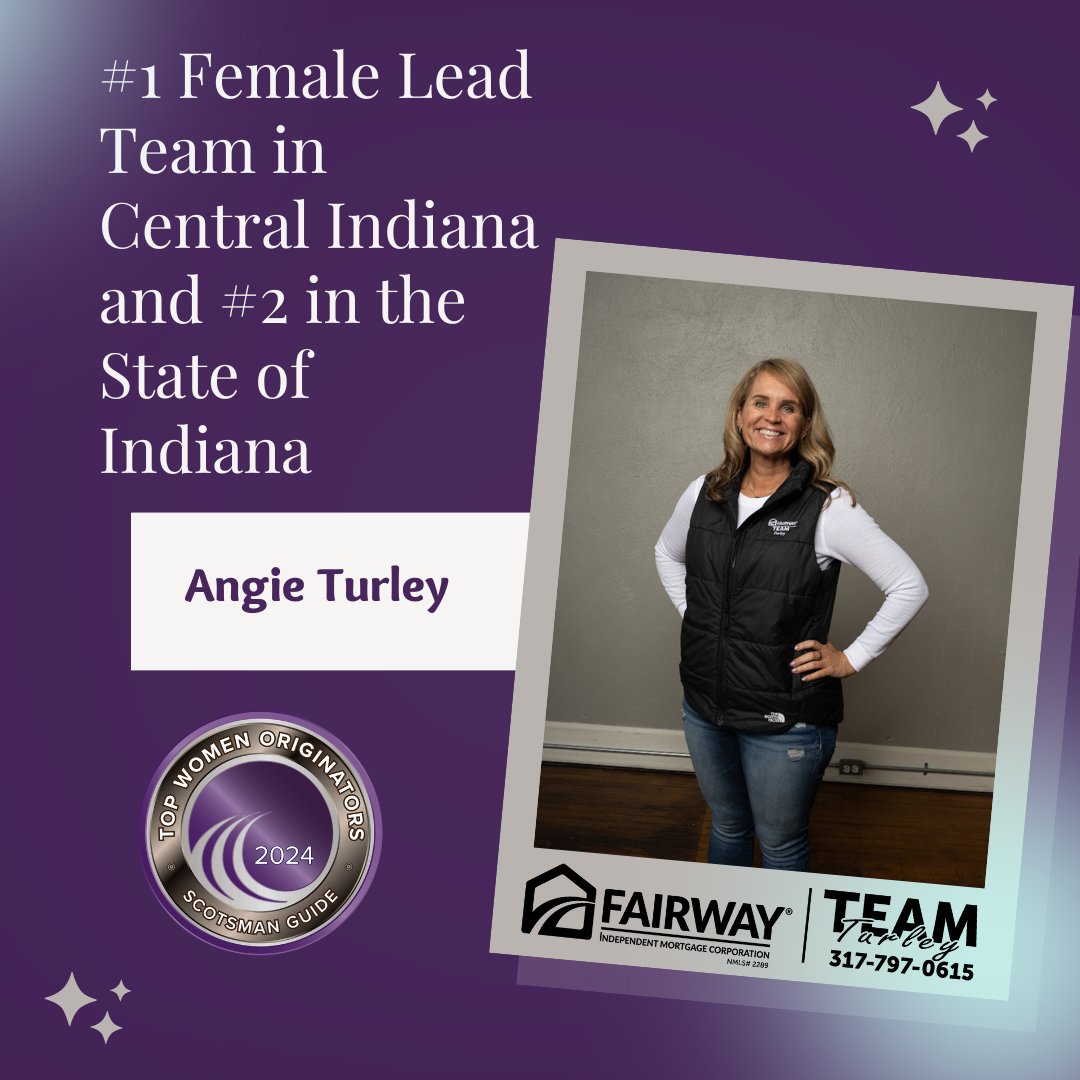 🎉 Thrilled to announce our team's recognition as the #1 Female Lead Team in Central Indiana and #2 in the state of Indiana by Scotsman Guide for 2024! 🌟 #TeamTurley #FairwayNation #IndianaProud #ScotsmanGuide #TopRanked #MortgageExcellence #Grateful 🏡