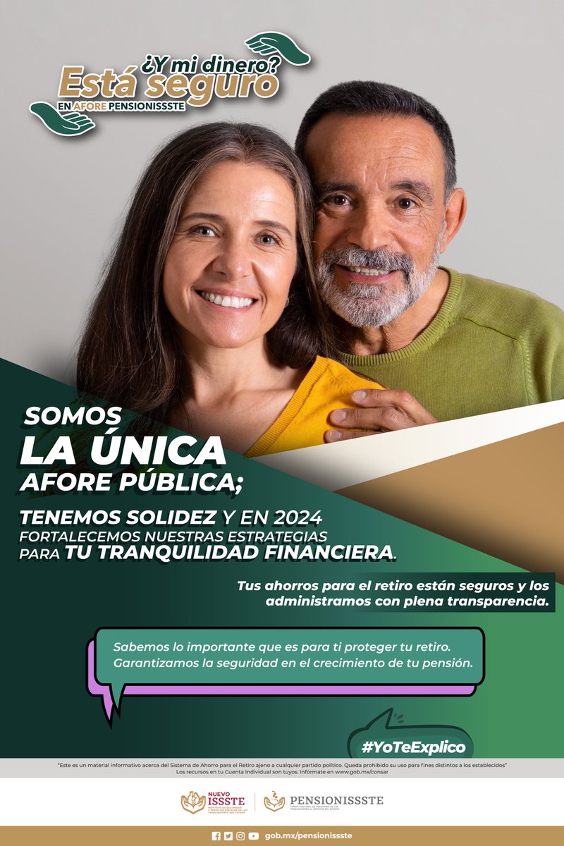 AFORE PENSIONISSSTE (@pensionissste_) on Twitter photo 🙌En #AFORE <a href="/PENSIONISSSTE_/">AFORE PENSIONISSSTE</a> tu tranquilidad financiera es nuestra prioridad.
😎Estás son las razones por qué tu dinero está seguro con nosotros. Da clic aquí 👇
acortar.link/kMUmUI
#midineroestaseguro
#Afore
#AFOREPENSIONISSSTE
#seguridadfinanciera 🙌En #AFORE <a href="/PENSIONISSSTE_/">AFORE PENSIONISSSTE</a> tu tranquilidad financiera es nuestra prioridad.
😎Estás son las razones por qué tu dinero está seguro con nosotros. Da clic aquí 👇
acortar.link/kMUmUI
#midineroestaseguro
#Afore
#AFOREPENSIONISSSTE
#seguridadfinanciera