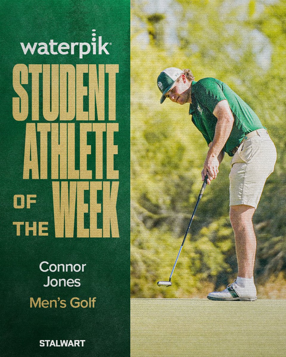 Congrats to @CSUMGolf's Connor Jones on being named this week's @Waterpik Student-Athlete of the Week!🐏 Connor helped @CSUMGolf to a third-place finish at the @MountainWest Men's Golf Championships, finishing 5th individually! #Stalwart x #CSURams