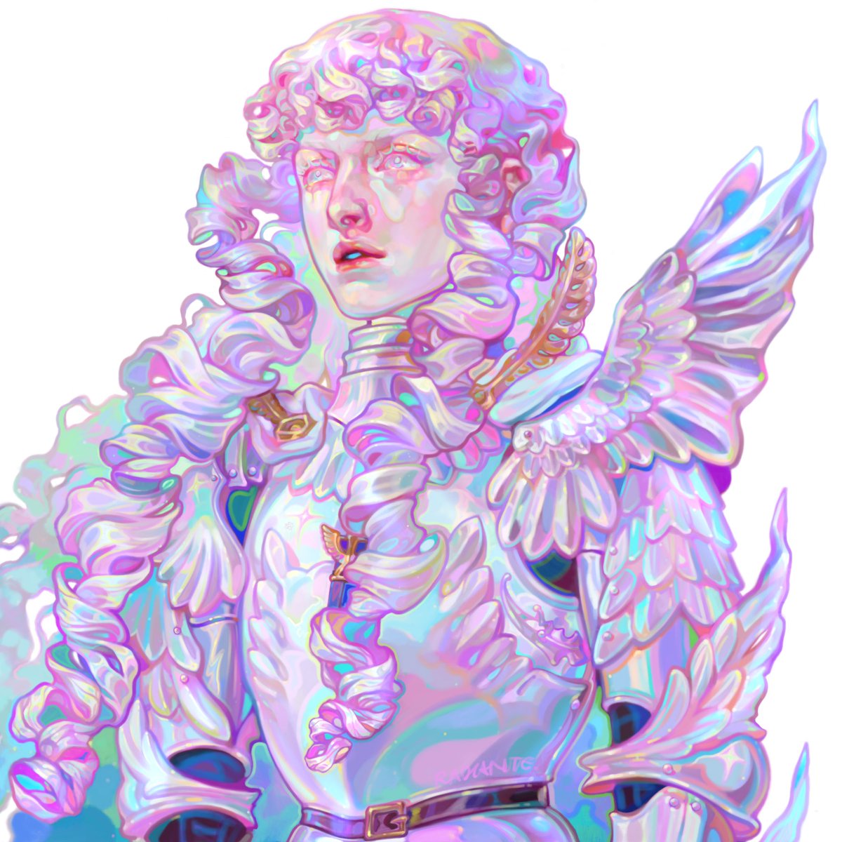 Griffith with Bernini perm Rest in Peace Miura you fathered a generation of fantasy edgelords🤍🤍🤍