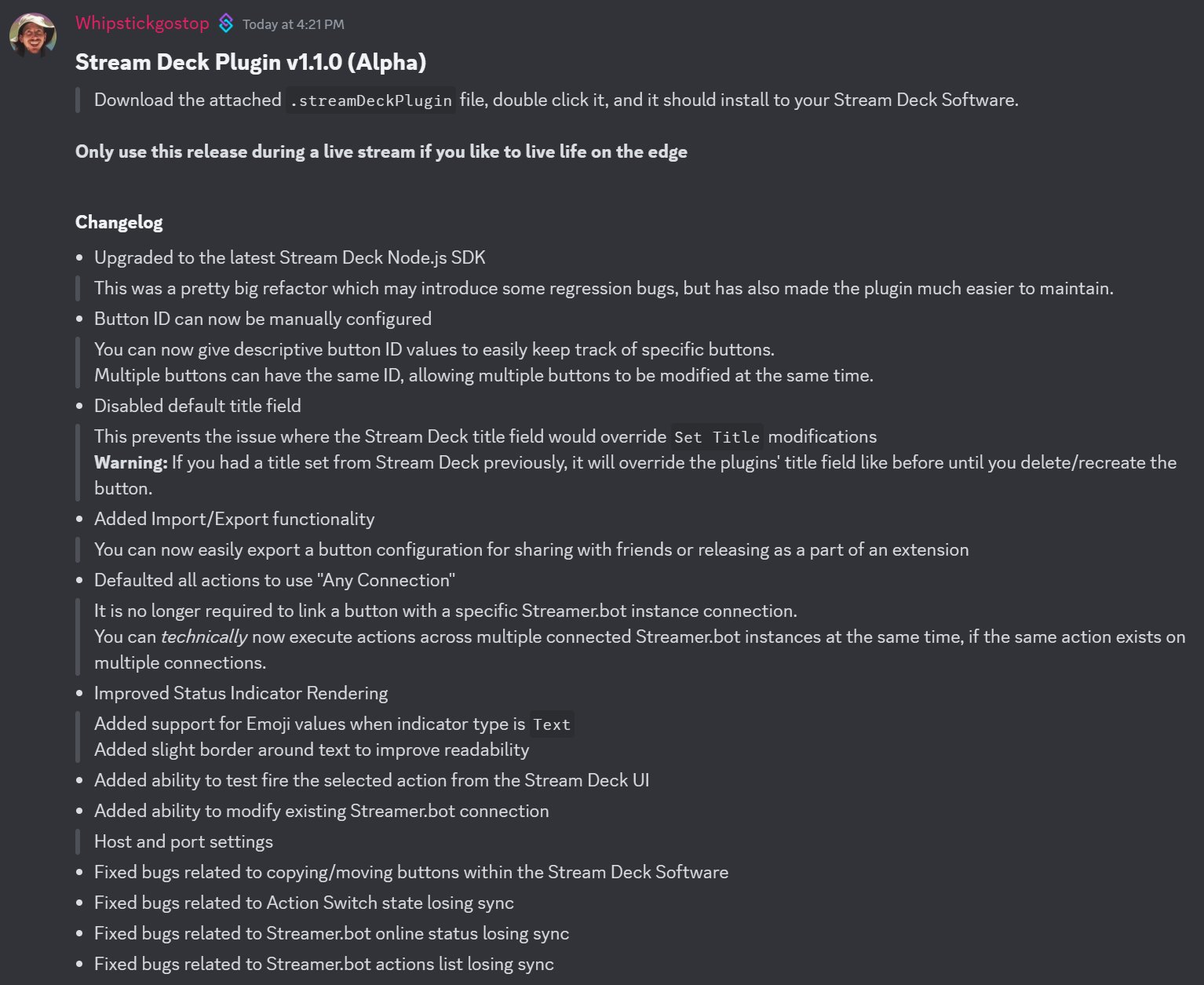 Streamer.bot on X: “Our Discord has an alpha version of our latest