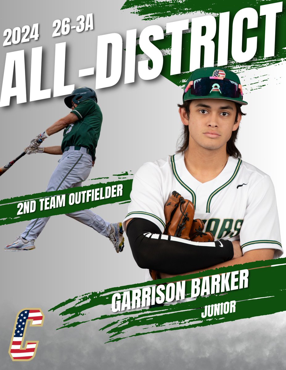 Congratulations to our Cole Cougar players for making the 26-3A All-District Team!

Garrison Barker (2nd Team Outfielder)