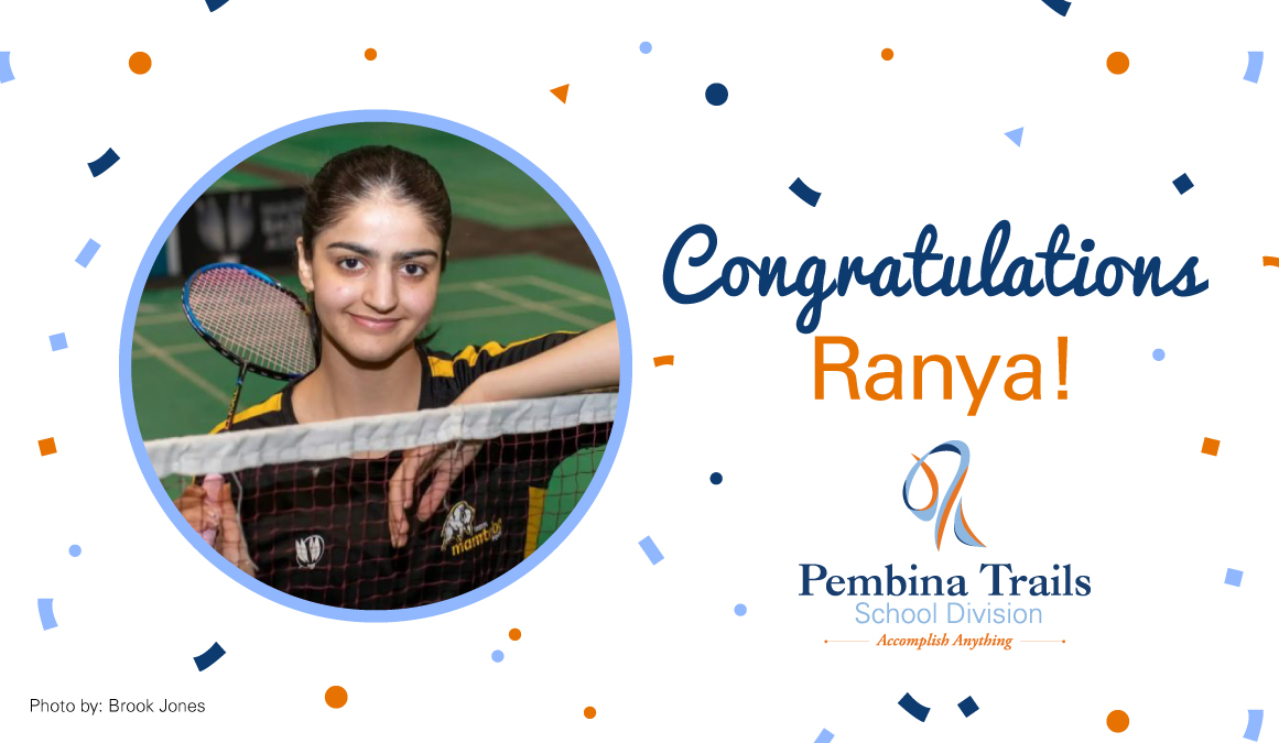 Pembina Trails SD (@pembinatrails) on Twitter photo <a href="/PembinaTrails/">Pembina Trails SD</a> congratulates <a href="/FRCCenturions/">FRC Centurions</a> badminton player extraordinaire, Ranya Narwal.
Incredibly, Ranya captured her 3rd consecutive provincial badminton title. She never lost a single game in 3 yrs.
See and read more about her perfect career here: pembinatrails.ca/_ci/p/41362 <a href="/PembinaTrails/">Pembina Trails SD</a> congratulates <a href="/FRCCenturions/">FRC Centurions</a> badminton player extraordinaire, Ranya Narwal.
Incredibly, Ranya captured her 3rd consecutive provincial badminton title. She never lost a single game in 3 yrs.
See and read more about her perfect career here: pembinatrails.ca/_ci/p/41362