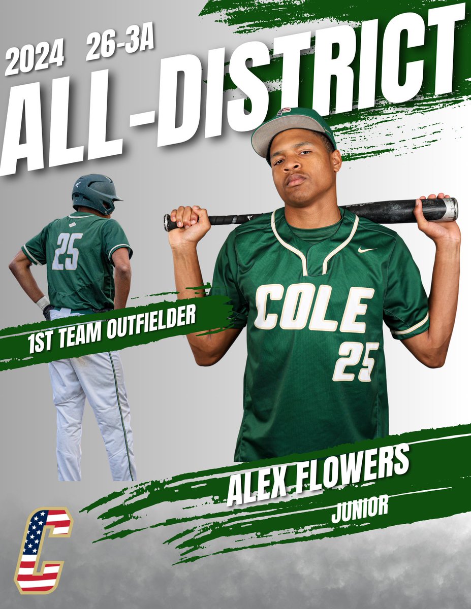 Congratulations to our Cole Cougar players for making the 26-3A All-District Team!

Alex Flowers (1st Team Outfielder)